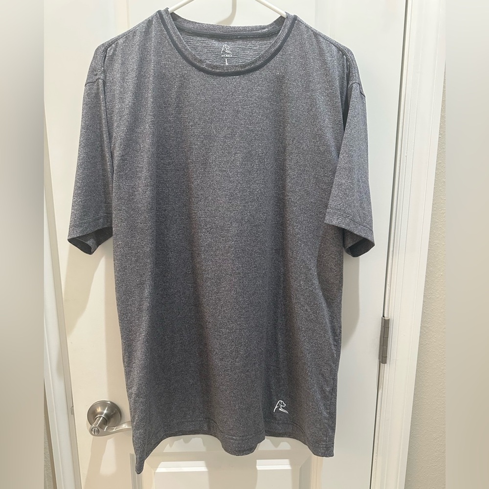 Rhoback Mens Large T Shirt Gray Performance Stretch